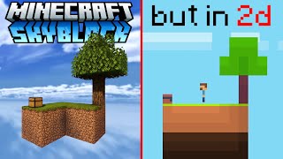 Minecraft&#39;s Skyblock, but in 2D | FlatCraft