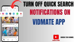 How Turn Off Notifications & Quick Search On Vidmate App 2026 screenshot 4