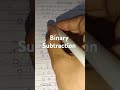 Binary  subtraction