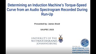 SAIEE RMS | Determining an Induction Machine's Torque-speed Curve from an Audio Spectrogram