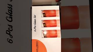Borosil Glass Set Water/Juice Glass #unboxing #shorts #ytshorts #kitchen #dukan #cooking #trending
