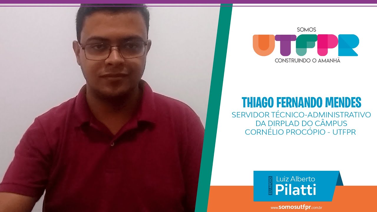 CAPACITAÇÃO DE SERVIDORES NA UTFPR. Por Thiago Fernando Mendes (Câmpus Cornélio Procópio) YouTube CAPACITAÇÃO DE SERVIDORES NA UTFPR. Por Thiago Fernando Mendes (Câmpus Cornélio Procópio) YouTube