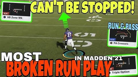 I AVERAGE 10+ A CARRY w/this BROKEN RUN PLAY🏃‍♂️💨 Hardest Run(& Pass)Play Scheme 2 Stop in Madden 21