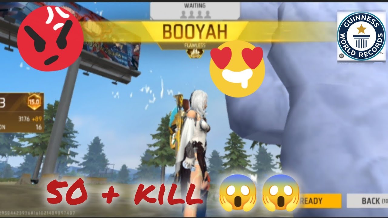 50 + KILL 😱😱 WITH BOOYAH ll FREE FIRE NEW RECORD WITH HIGHEST KILL