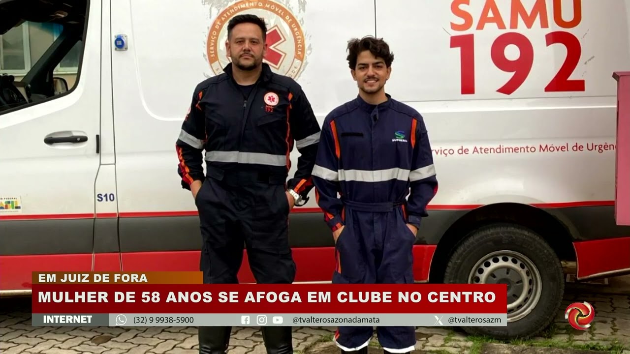 MULHER DE 58 ANOS SE AFOGA EM CLUBE NO CENTRO DE JUIZ DE FORA