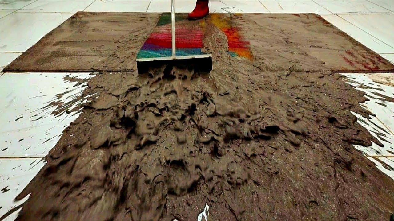 This is full slime and dirt lll Satisfying colorful stylish carpet cleaning ASMR