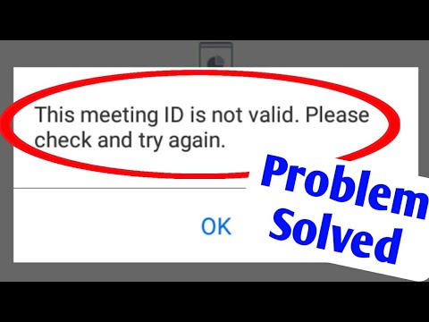 invalid meeting id zoom