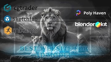 Best  5 Free  3D Model Website//Blender Kit Addon, Sketchfab, Cgtrader, Mixamo, poly Havan