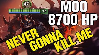NEVER GONNA KILL ME Moo Plays PUDGE 8700 HP Dota 2