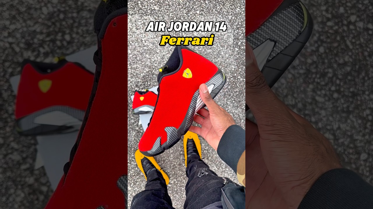 In hand look Air Jordan 14 Ferrari 2025🏎️ 