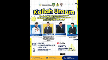 LIVE - KULIAH UMUM | MEMBANGUN GENERASI BERENCANA