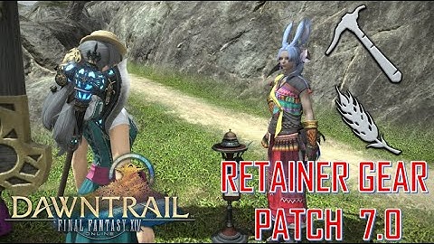 Final Fantasy XIV - Botanist & Miner Retainer Gear Melds Patch 7.0