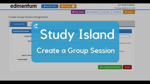 Creating a Group Session in Study Island