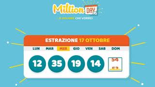 Estrazione MillionDAY 17 Ottobre 2018