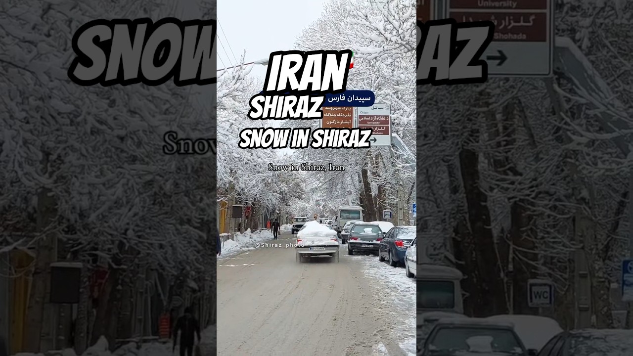 Snow in Shiraz, Iran.