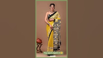 Traditional Bagru Print Pure Cotton Sarees 🧵 #bagruhandblockprint #saree #cottonsarees #bagruprint
