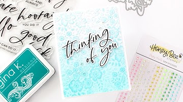 Gel Plate Background and Embossing Folders With Mindy Eggen