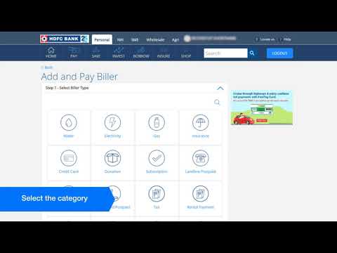 How to add biller, set autopay on utility bills & make bill payments via HDFC Bank NetBanking - How to add biller, set autopay on utility bills & make bill payments via HDFC Bank NetBanking