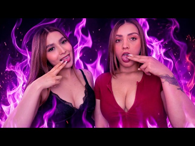 ASMR Tus Dos Novias Te ayudan a dormir con Sp1T PAITING 💧(tocando tu carita)
