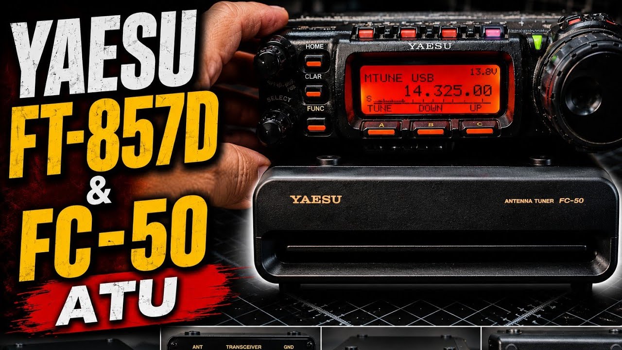 トランシーバー FT-857D FC-50 Yaesu FT-857D & Yaesu FC-50 ATU - YouTube