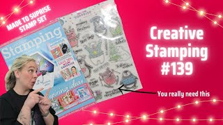 YOU NEED THIS SO CUTE. Creative Stamping #139 featuring Made To Suprise A4 Stamp Set.