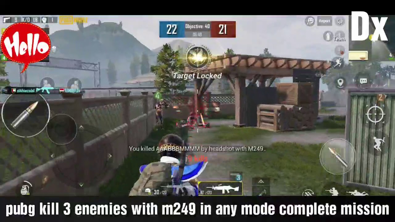 pubg kill 3 enemies with m249 in any mode complete mission