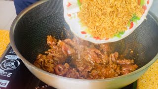 Beef And Instant Noodle Stir Fry For Busy People | Tender And Juicy Beef