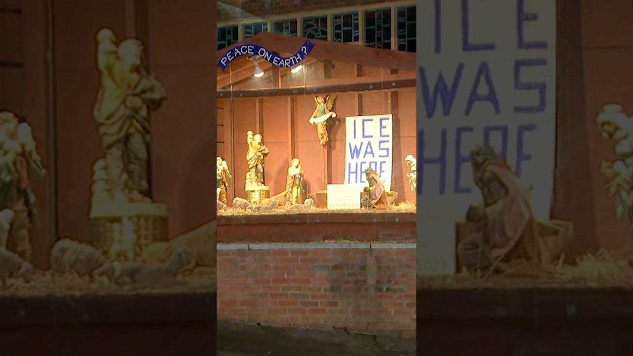 Controversial anti-ICE Nativity scene remains at Dedham church