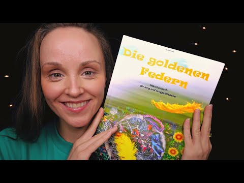 ASMR Märchen Vorlesen 💛🪶 "Die Goldenen Federn" (Ines Franke) | Book Tapping | Flüster-Vorlesen