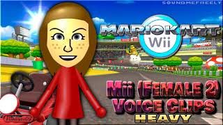 All Mii Female 2 Voice Clips heavy  Mario Kart Wii  All Voice Lines  2008 soundmefreely
