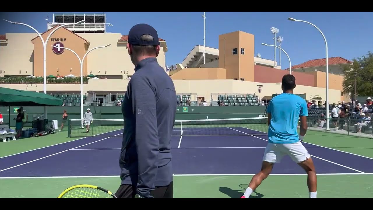 Felix Auger-Aliassime & Aslan Karatsev | Court Level Practice | 2022 Indian Wells |4K