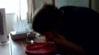 Girl snorts Tabasco