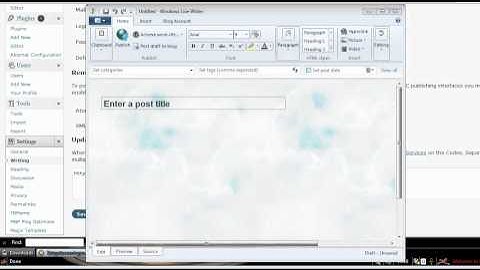 Windows Live Writer with WP