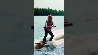 Little girl water skiing #superstar
