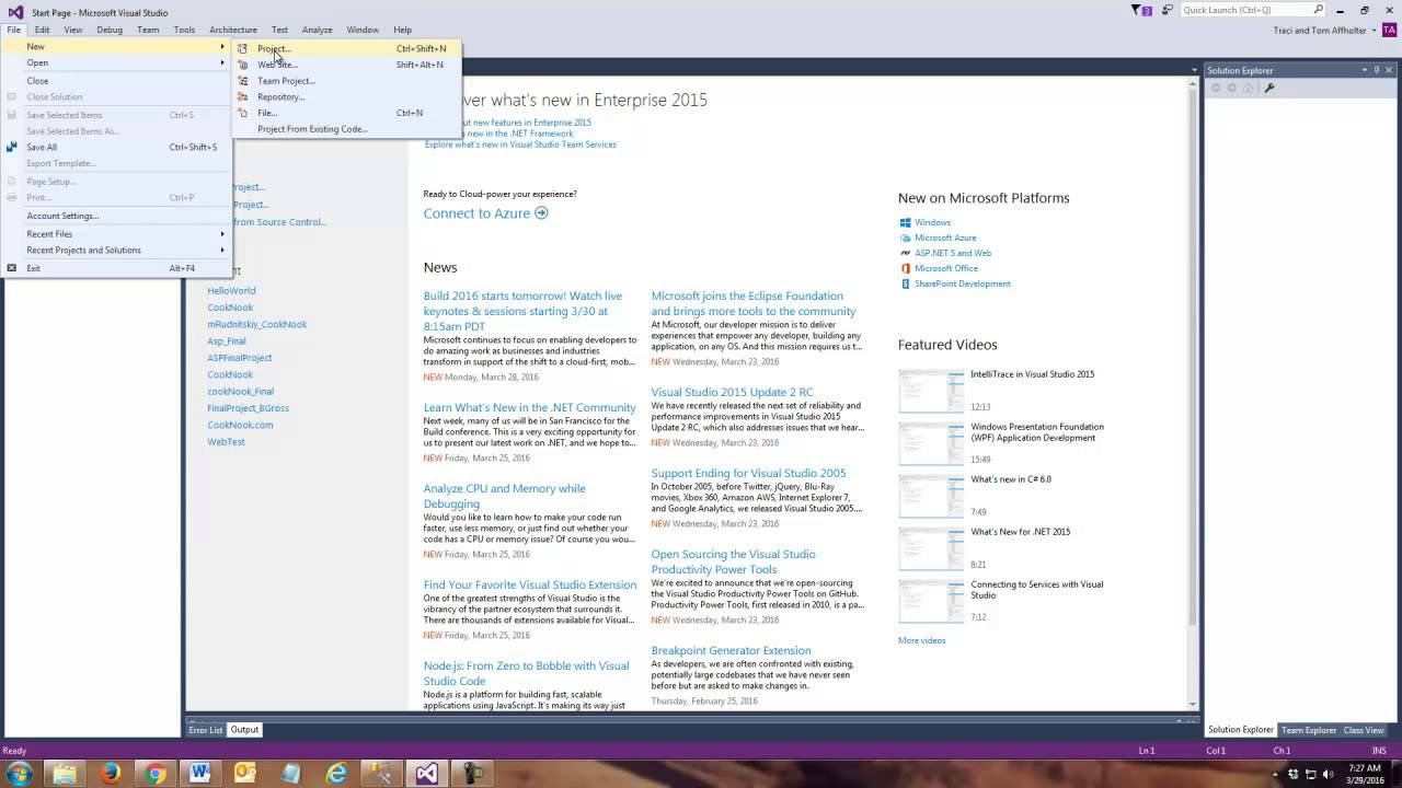 visual basic 2015 Update Giới thiệu về Visual Studio 2015