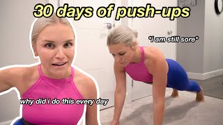 I did PUSH-UPS EVERY DAY for a MONTH | 30 days of push-ups, results & strength-based goals