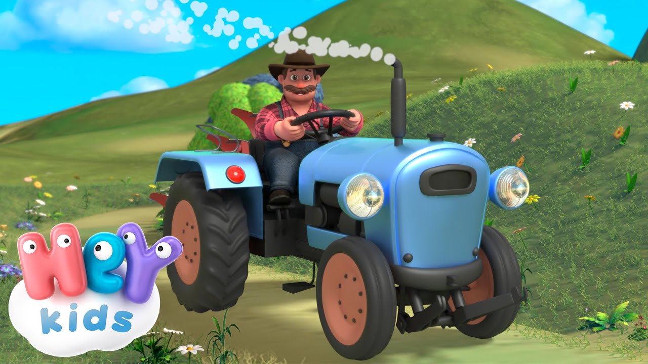 The tractor on the farm 🚜 Blue Tractors Songs for Kids HeyKids Nursery Rhymes YouTube