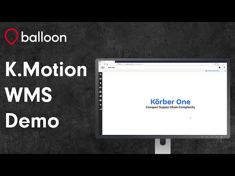 K.Motion Warehouse Management System Demonstration - Balloon One