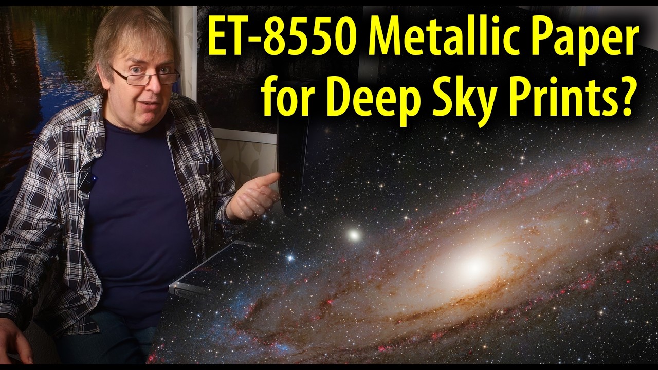 Металлическая бумага и печать астрономических изображений глубокого космоса на принтере ET-8550.