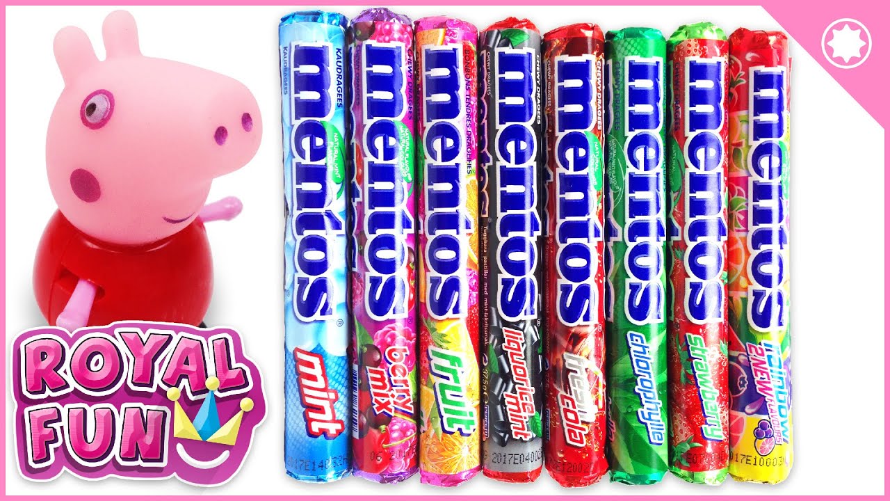 Peppa Pig Mentos Rainbow Multi Flavor Opening Halloween Edition - YouTube
