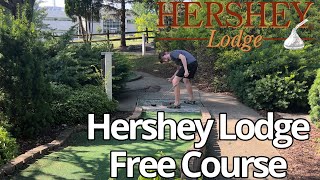 Playing the Free Mini Golf Course at the Hershey Lodge