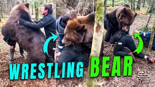 Bear Loves Wrestling with Two Guys