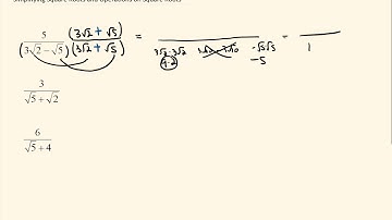 Simplifying Square Roots and Operations on Square Roots Video 2 of 2