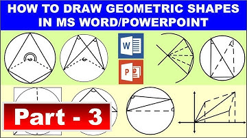 How to Create geometric shapes  in MS Word/PowerPoint  ||Draw Geometry Shapes Course part 3
