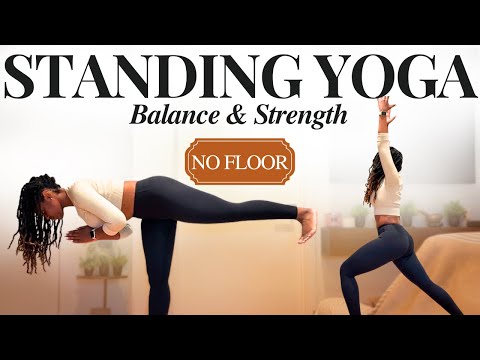 10 Min Standing Yoga (NO FLOOR) | Improve Balance & Strength — RAMONI