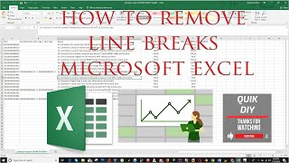 How to Remove Line Breaks in Microsoft Excel Without plugin
