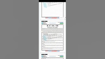 IGNOU ECO 10 SOLVED ASSIGNMENT 2019 20