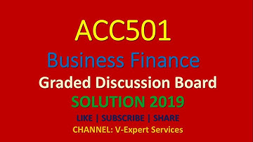 ACC501-Business Finance GDB Solution 2019