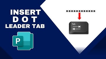 How to Insert Dot Leader Tab in Publisher Document