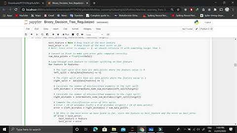 Regularized Binary Decision Tree Implementation from Scratch using Python